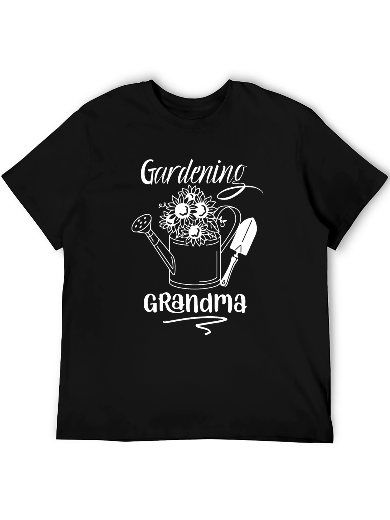 Gardening Grandma Black T-Shirt