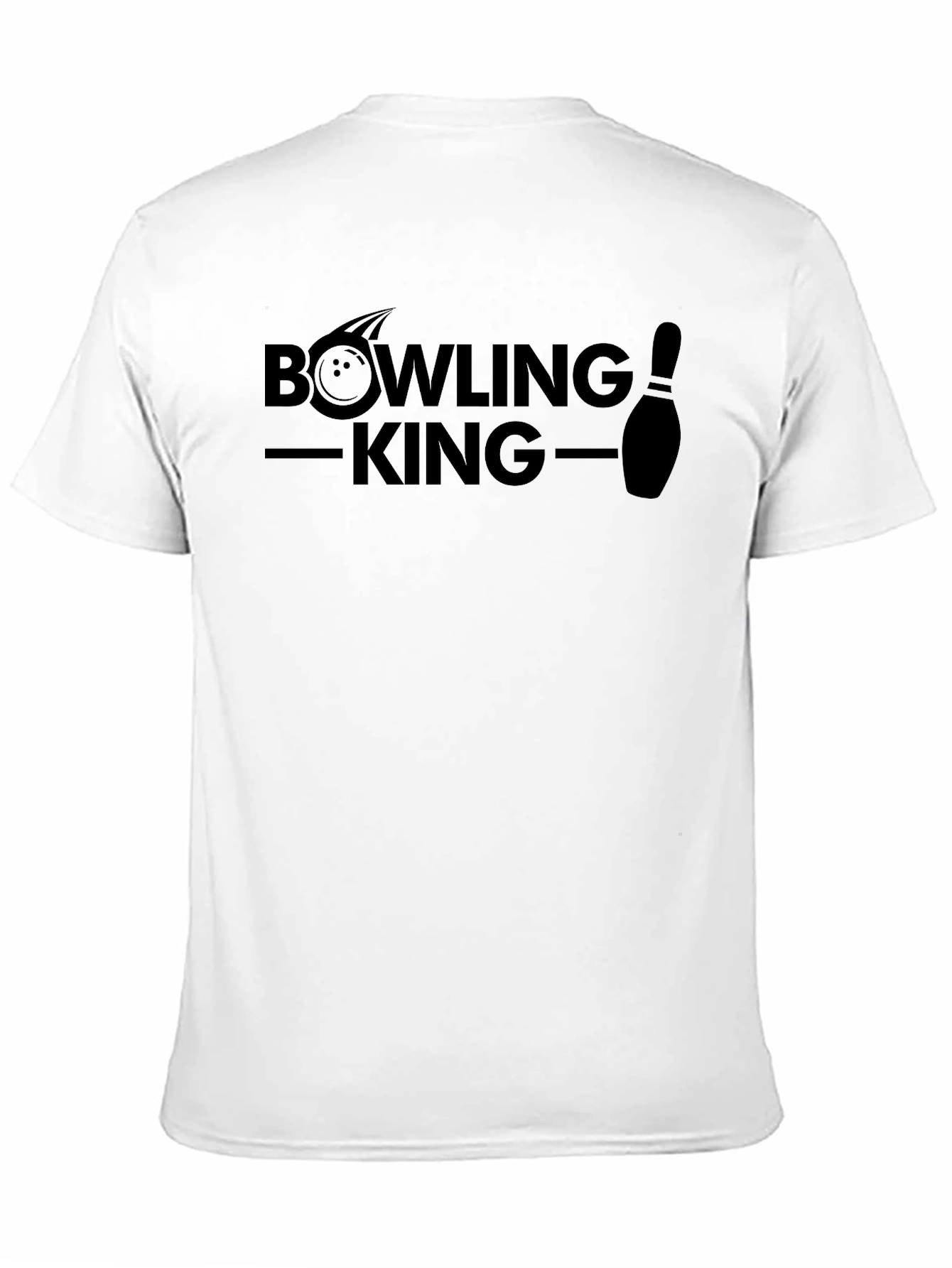 Bowling King Black Graphic T-Shirt