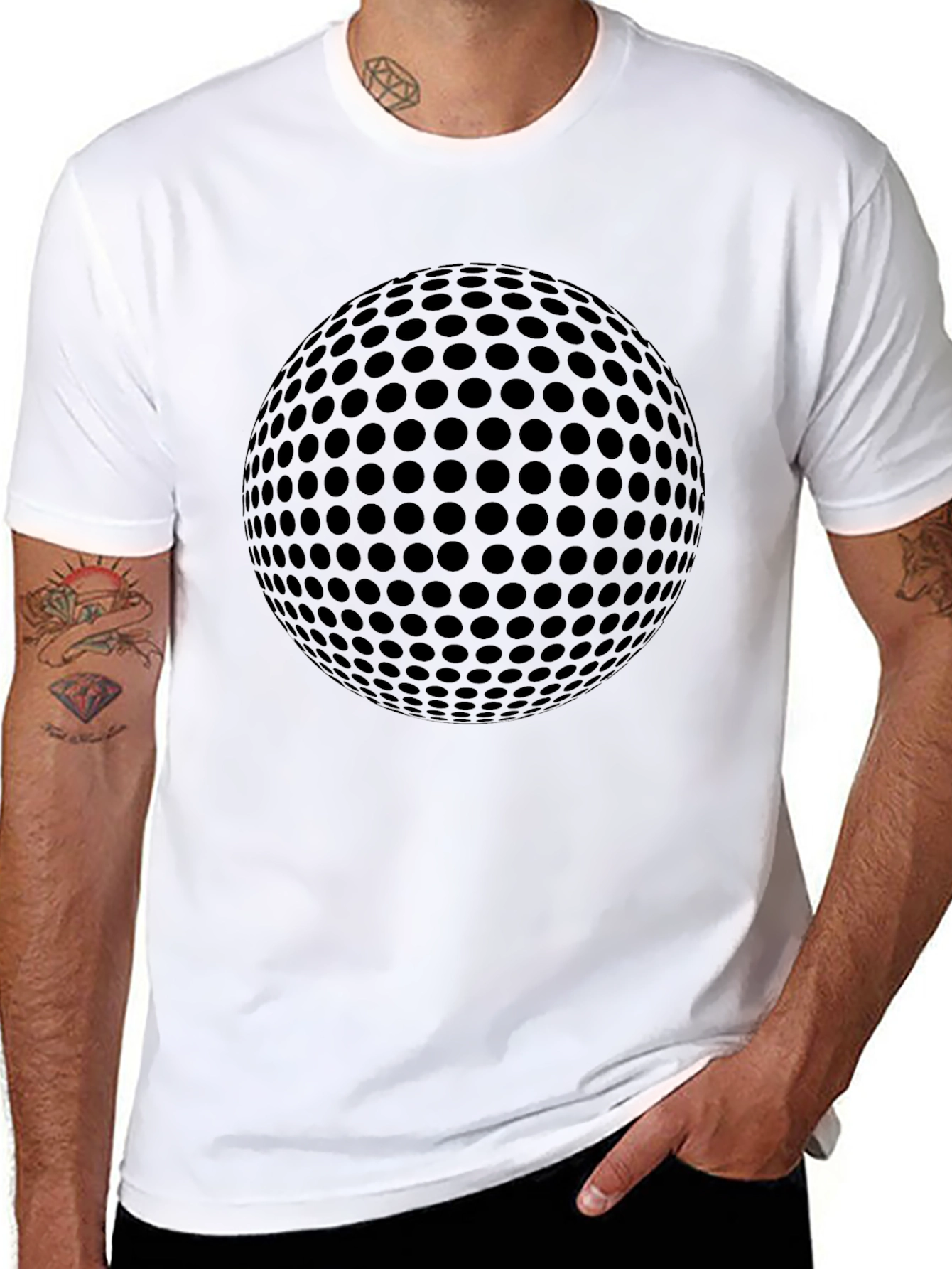 Golf Ball Graphic Black Tee
