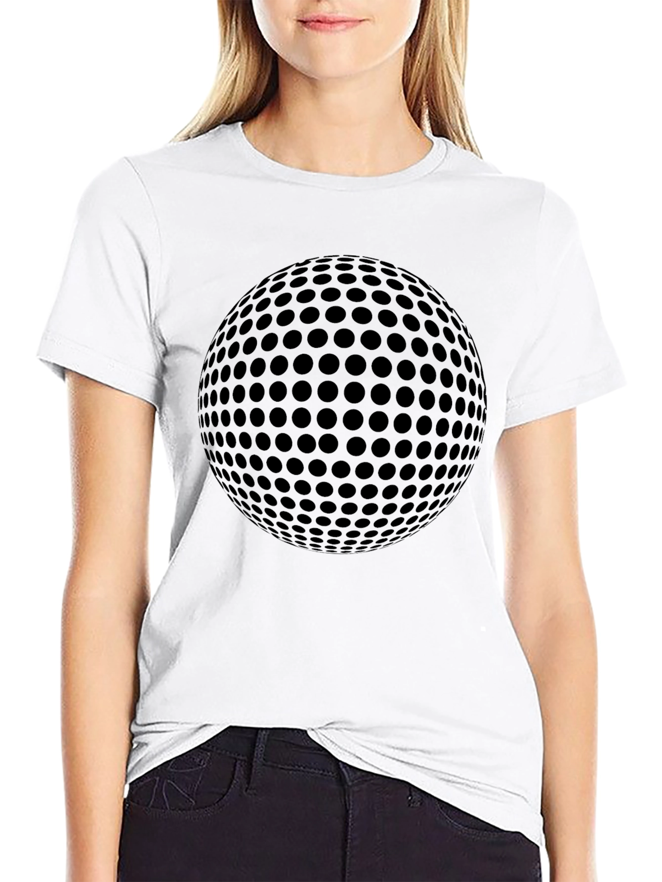 Golf Ball Graphic Black Tee