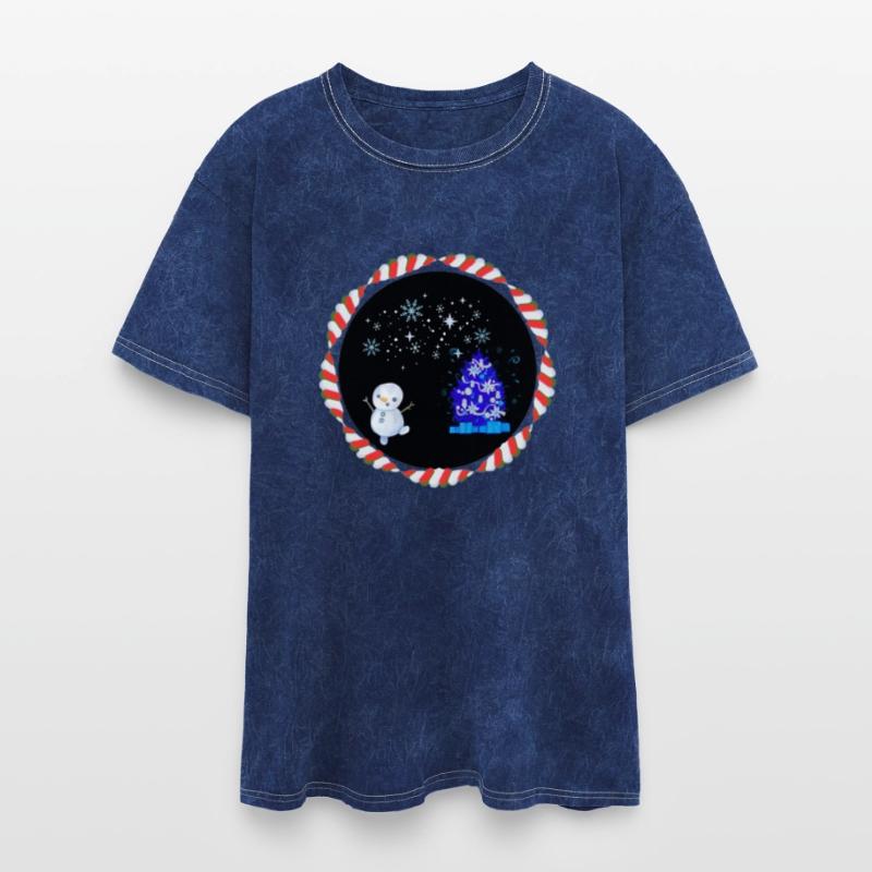 Festive Christmas Illuminated Tree with Snowman