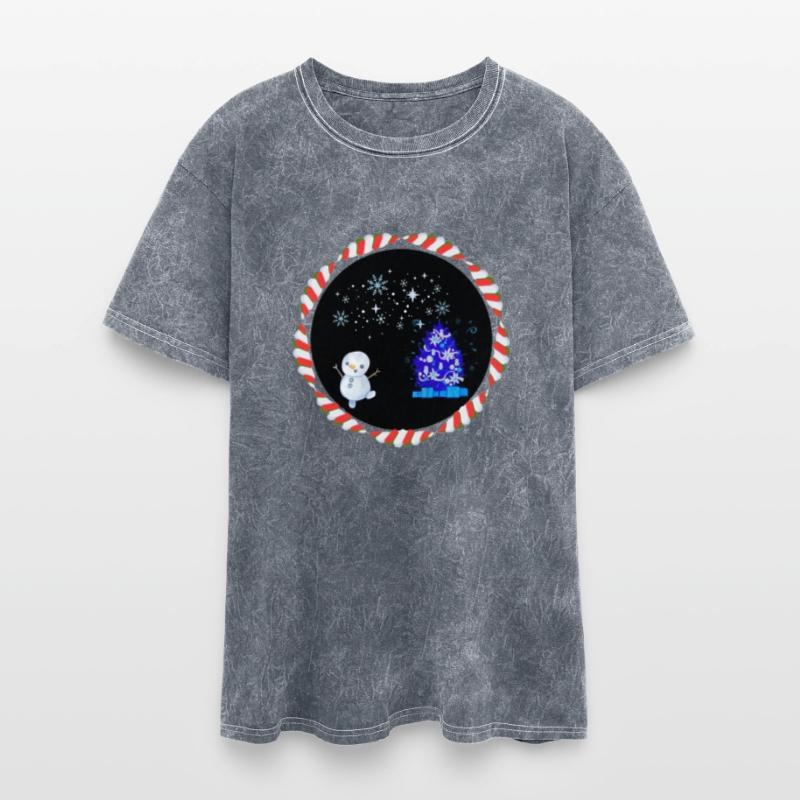 Festive Christmas Illuminated Tree with Snowman