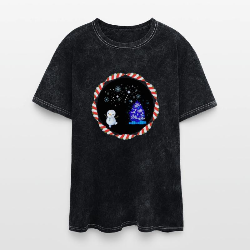 Festive Christmas Illuminated Tree with Snowman