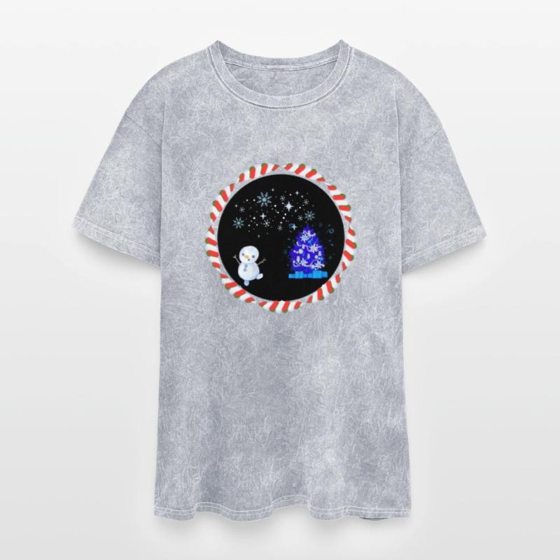 Festive Christmas Illuminated Tree with Snowman