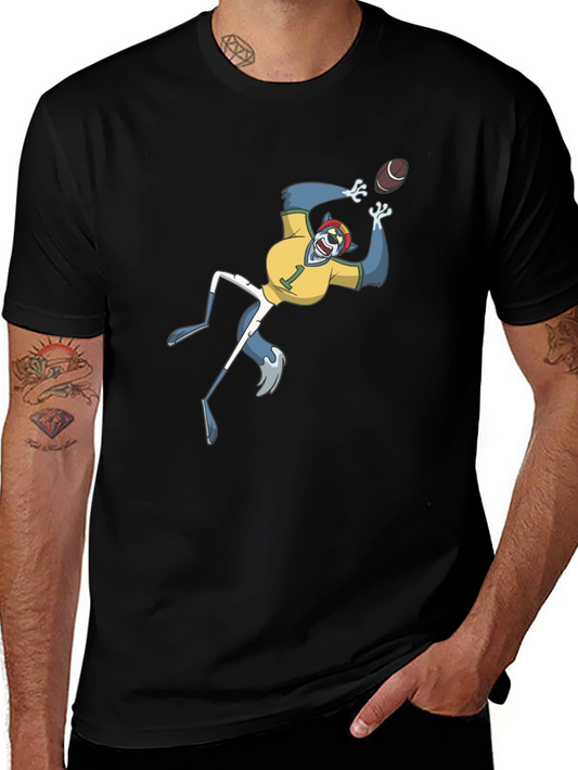 Wolf Football Player Graphic T-Shirt