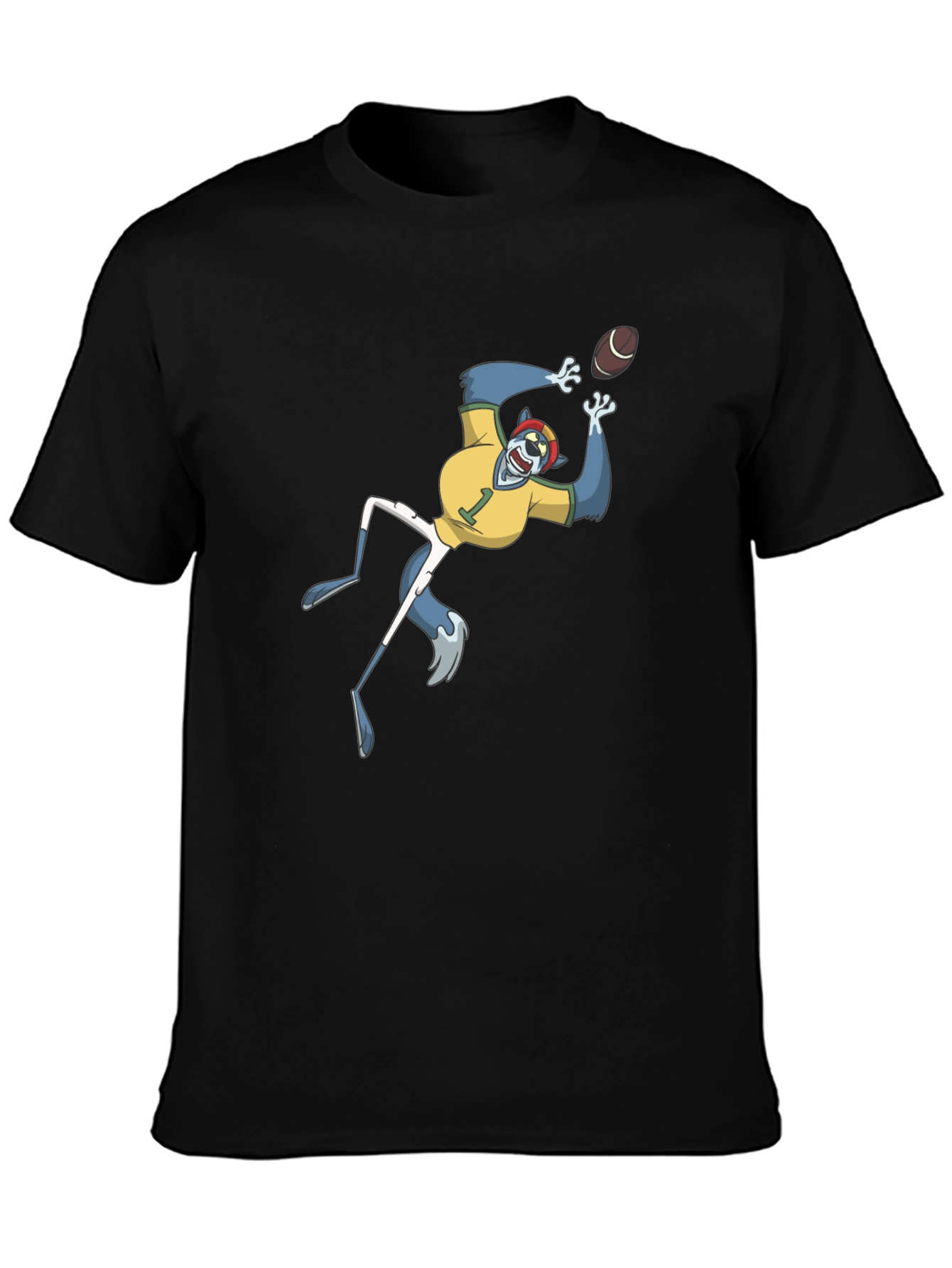 Wolf Football Player Graphic T-Shirt