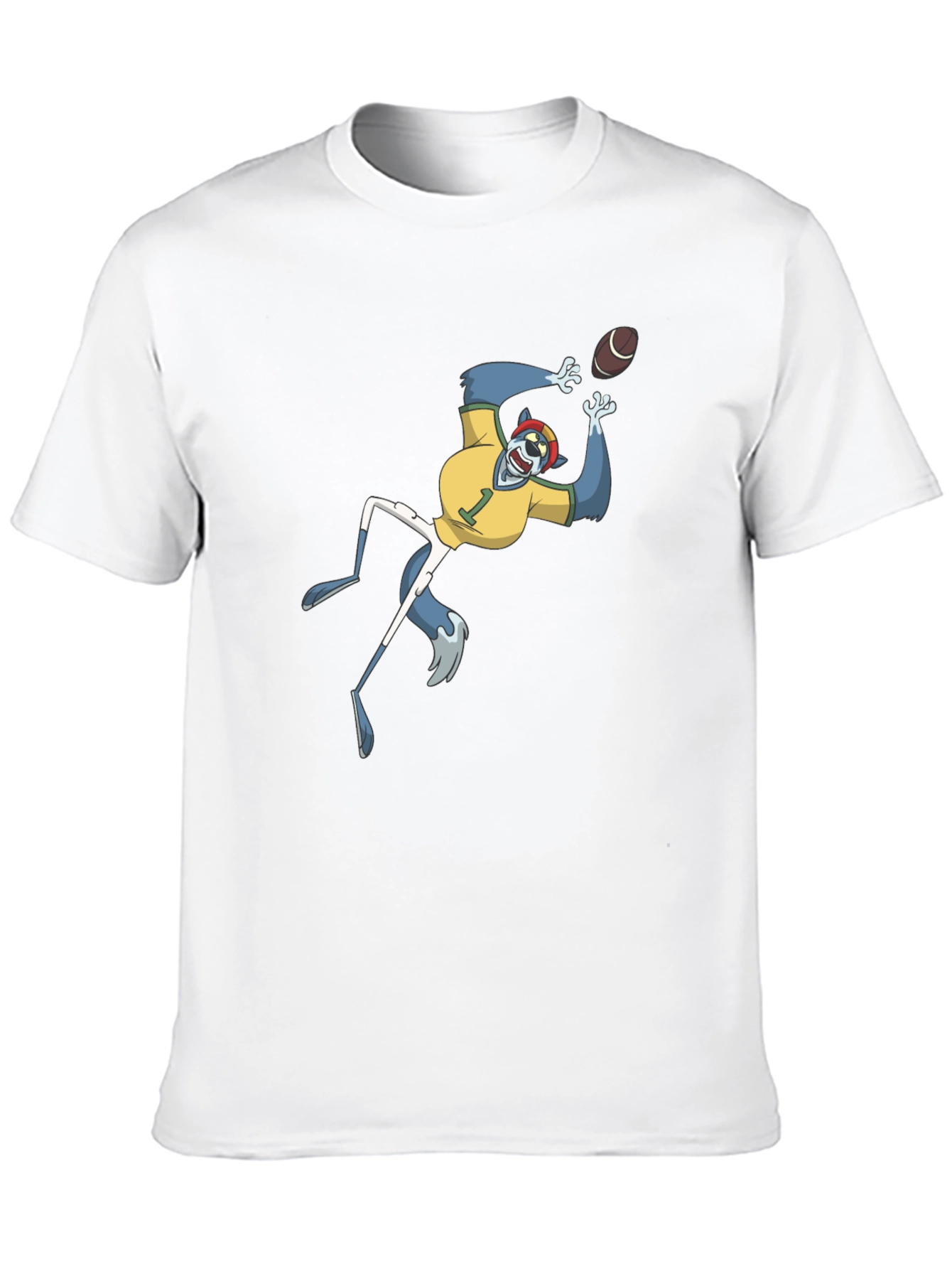 Wolf Football Player Graphic T-Shirt