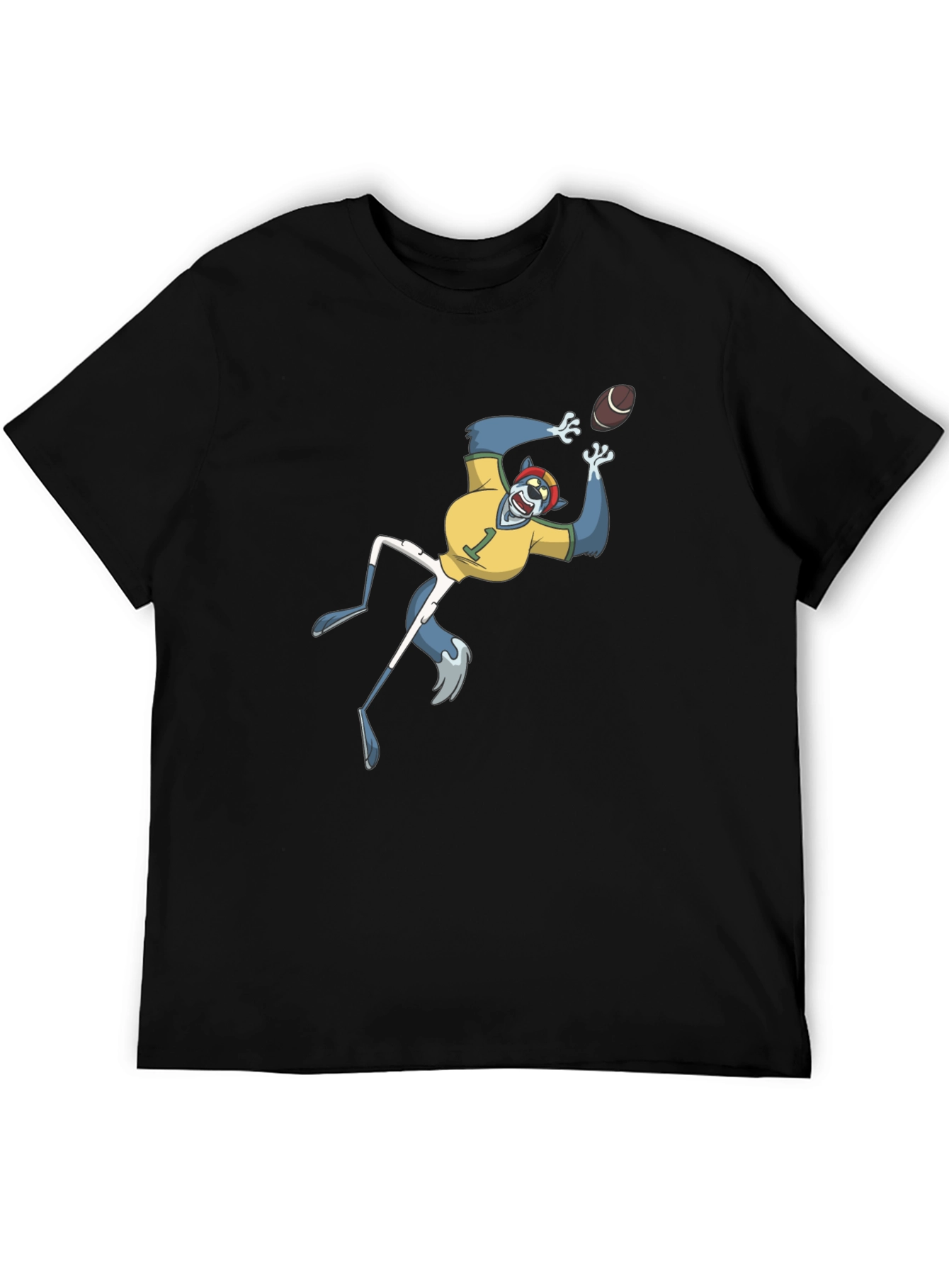 Wolf Football Player Graphic T-Shirt