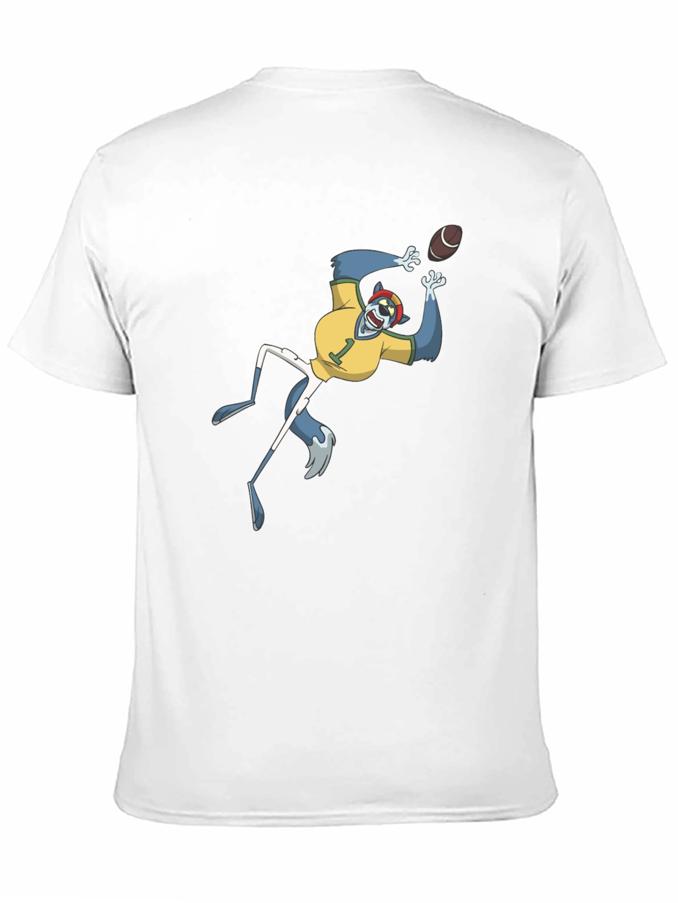 Wolf Football Player Graphic T-Shirt