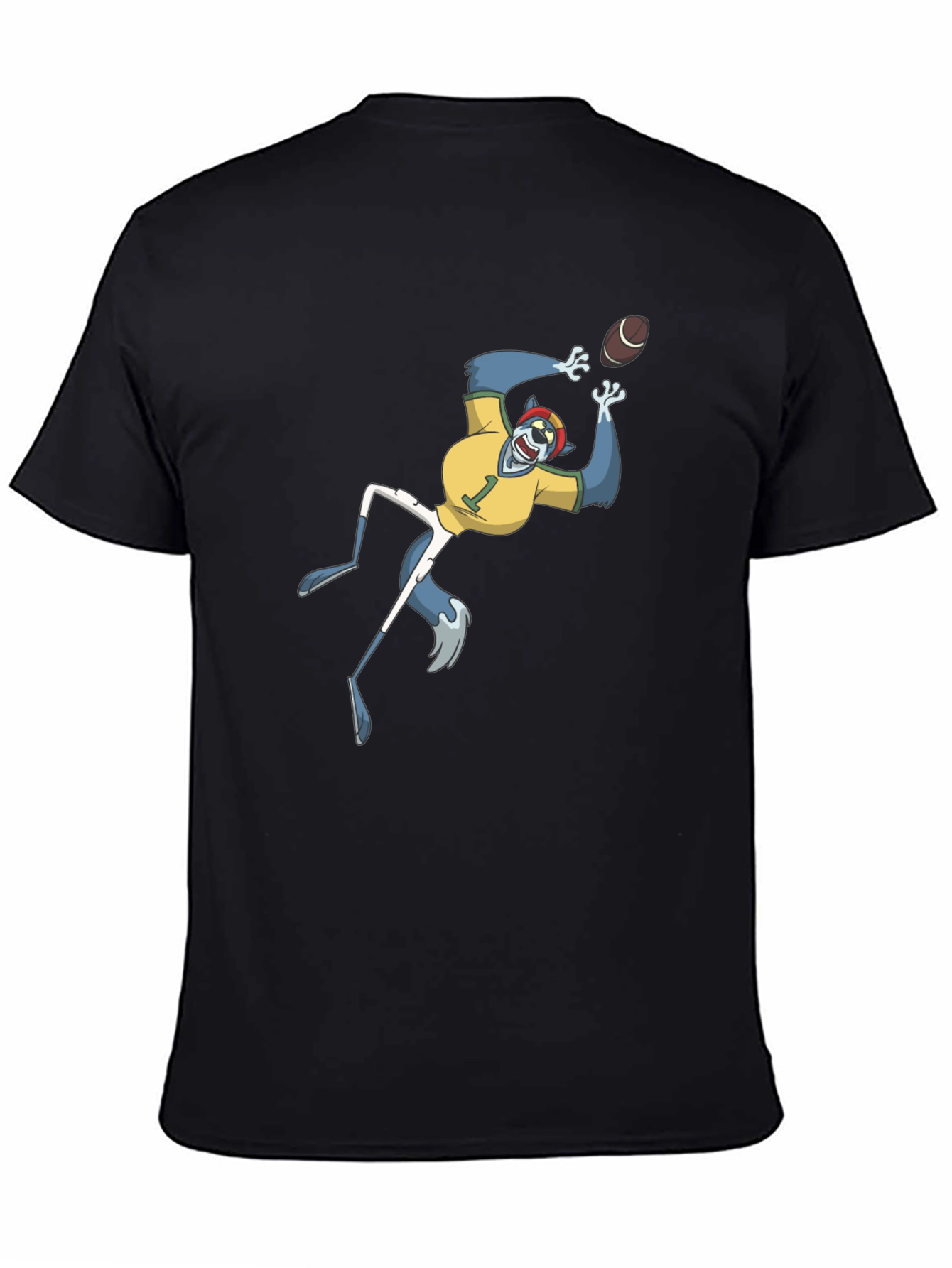 Wolf Football Player Graphic T-Shirt