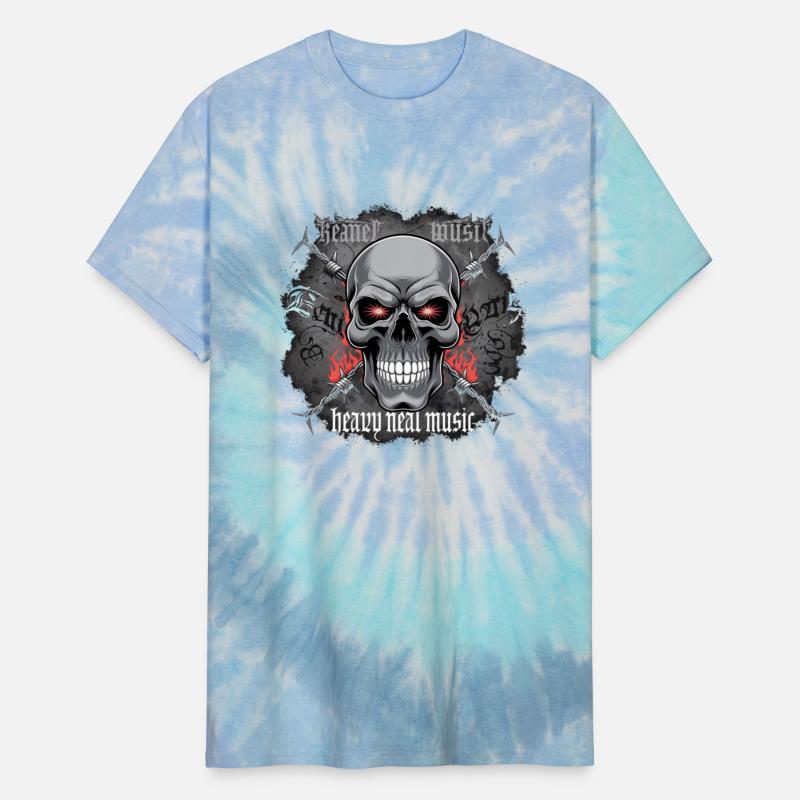 Fiery Skull Heavy Metal Design