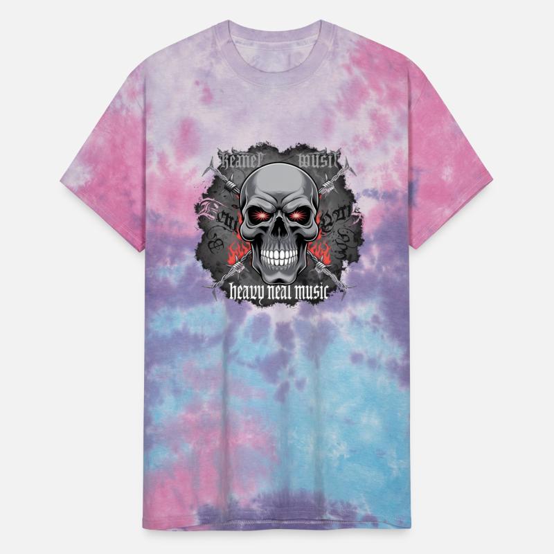 Fiery Skull Heavy Metal Design