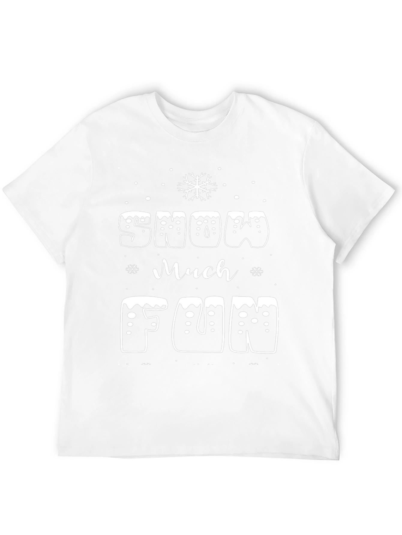 Snow Much Fun Black Graphic T-Shirt