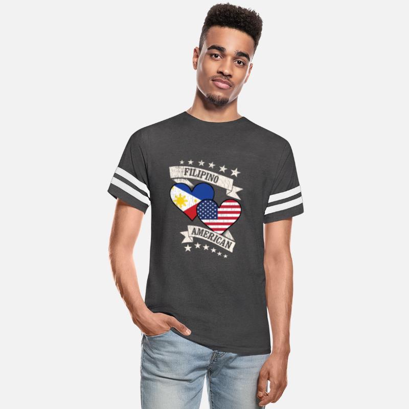 Filipino American Heart Flags Philippines America