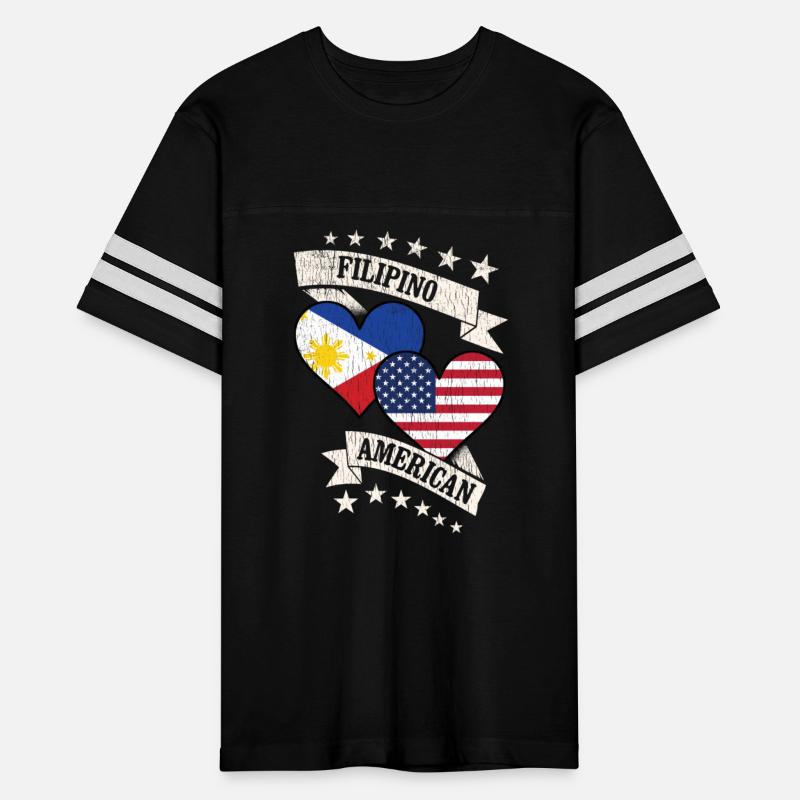 Filipino American Heart Flags Philippines America