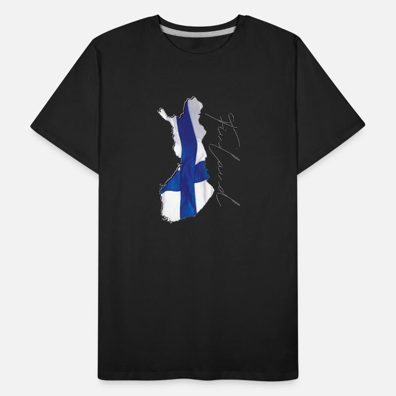 Finland Flag in Finland Map EN