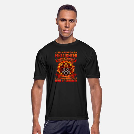 Firemen Grumpy Old Firefighter Sarcasm Tees Men