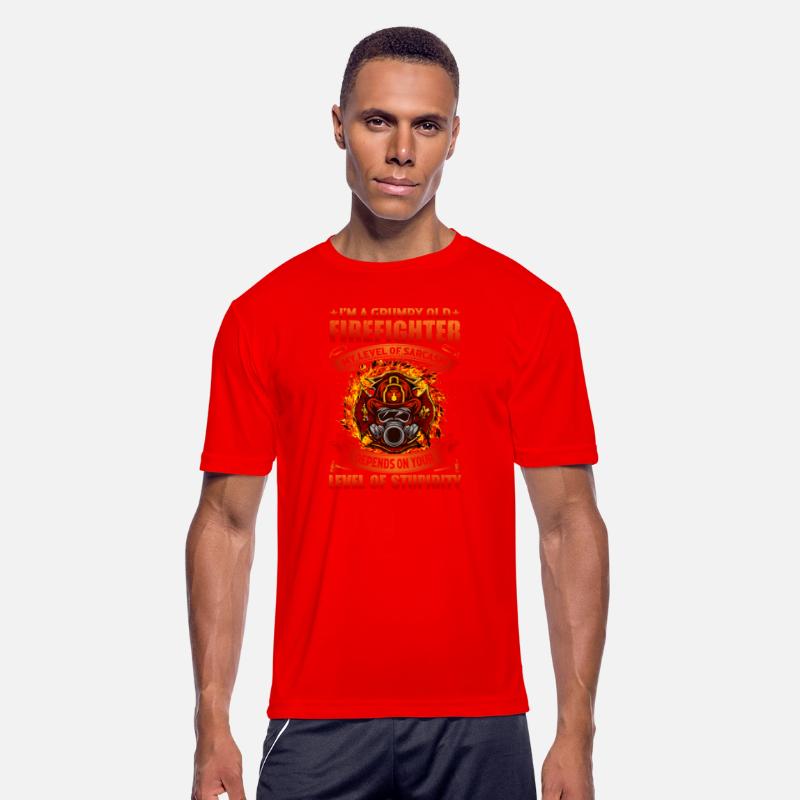 Firemen Grumpy Old Firefighter Sarcasm Tees Men