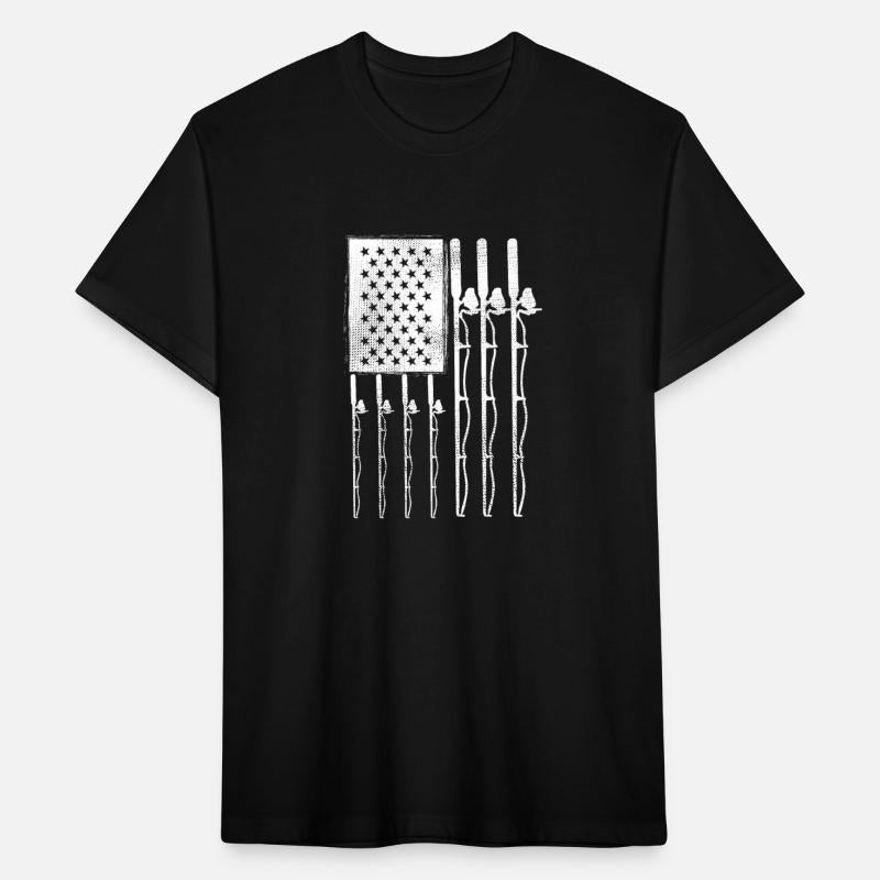 fishing usa flag US t-shirt gift