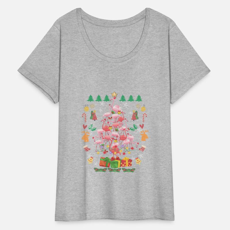 Flamingo Christmas Tree Decor Funny Xmas