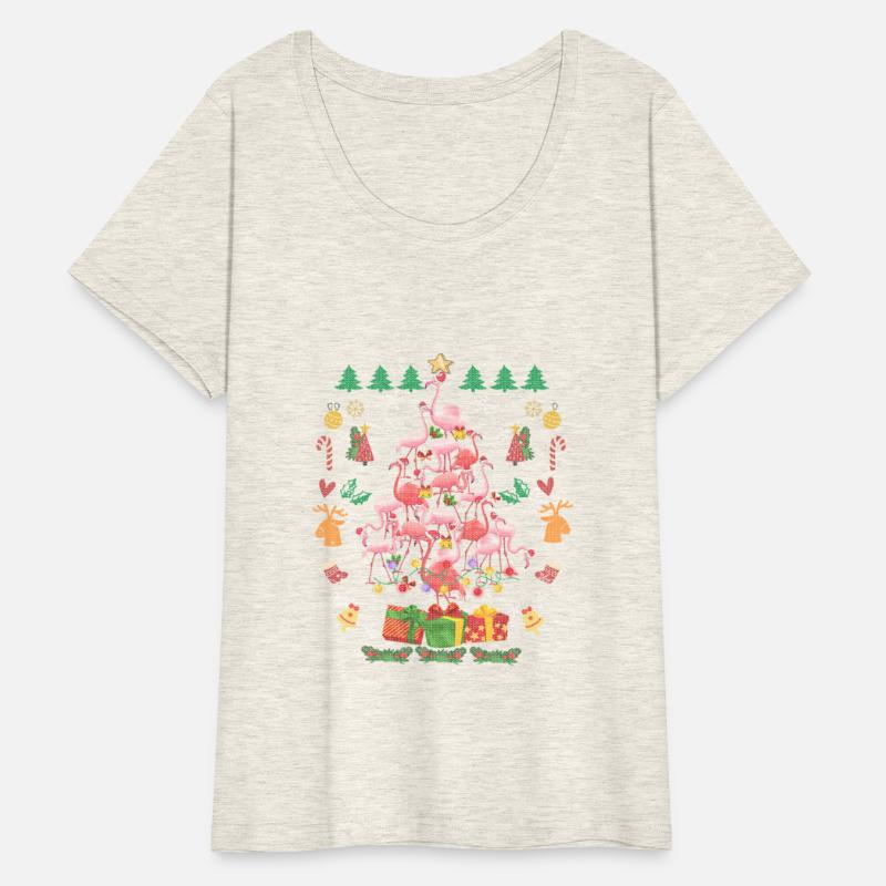 Flamingo Christmas Tree Decor Funny Xmas