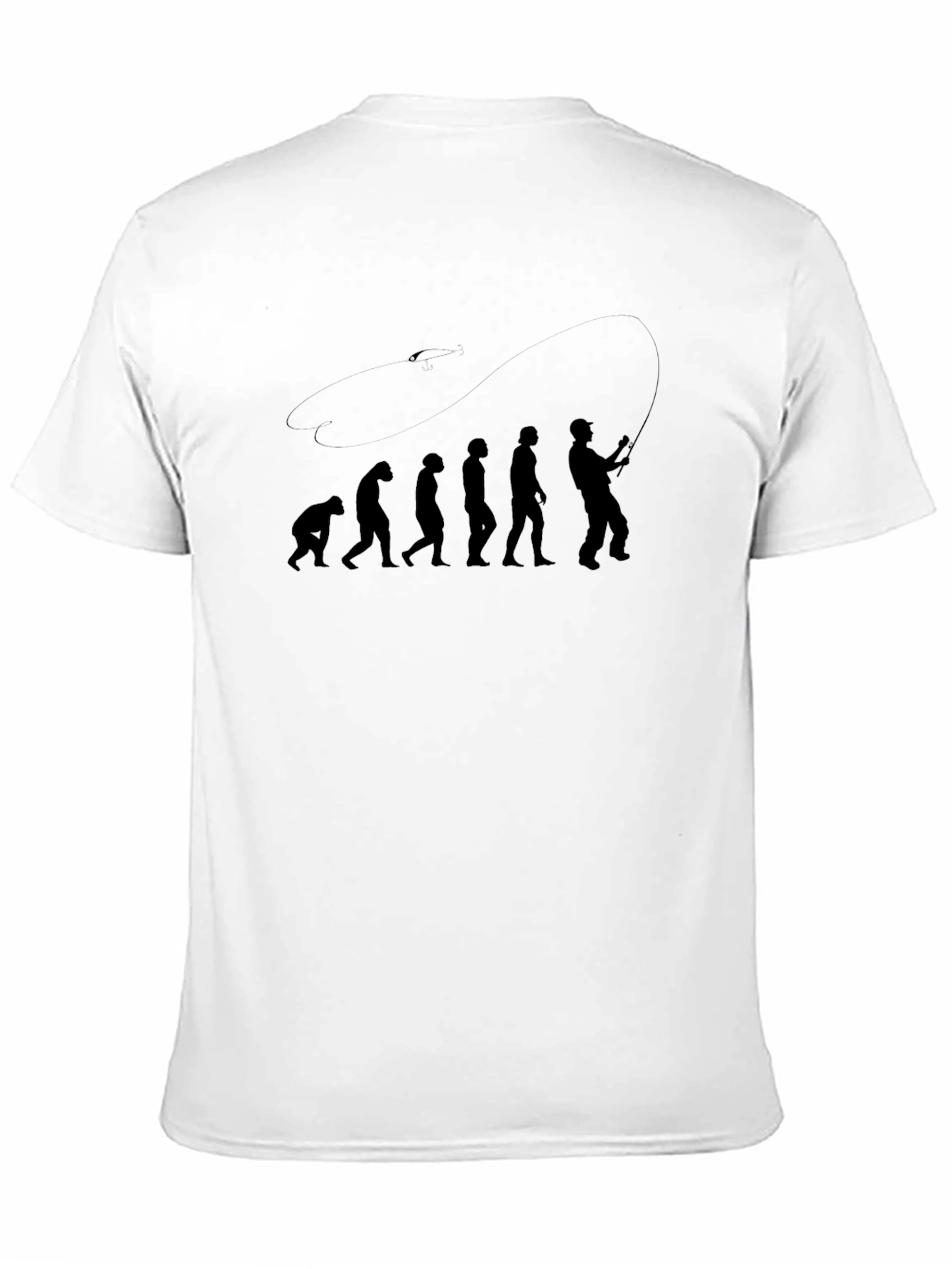 Evolution of Fishing T-Shirt - Black Cotton Tee