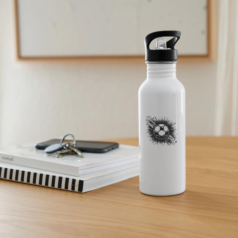 Flying Football Shot Tattoo Logo Style