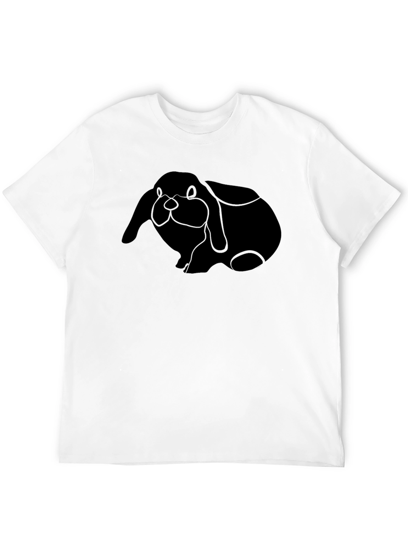 Black Bunny Graphic T-Shirt - Soft Cotton Blend