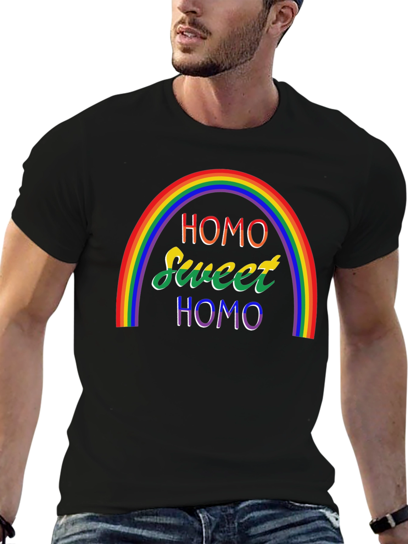 Homo Sweet Homo Pride Rainbow T-Shirt