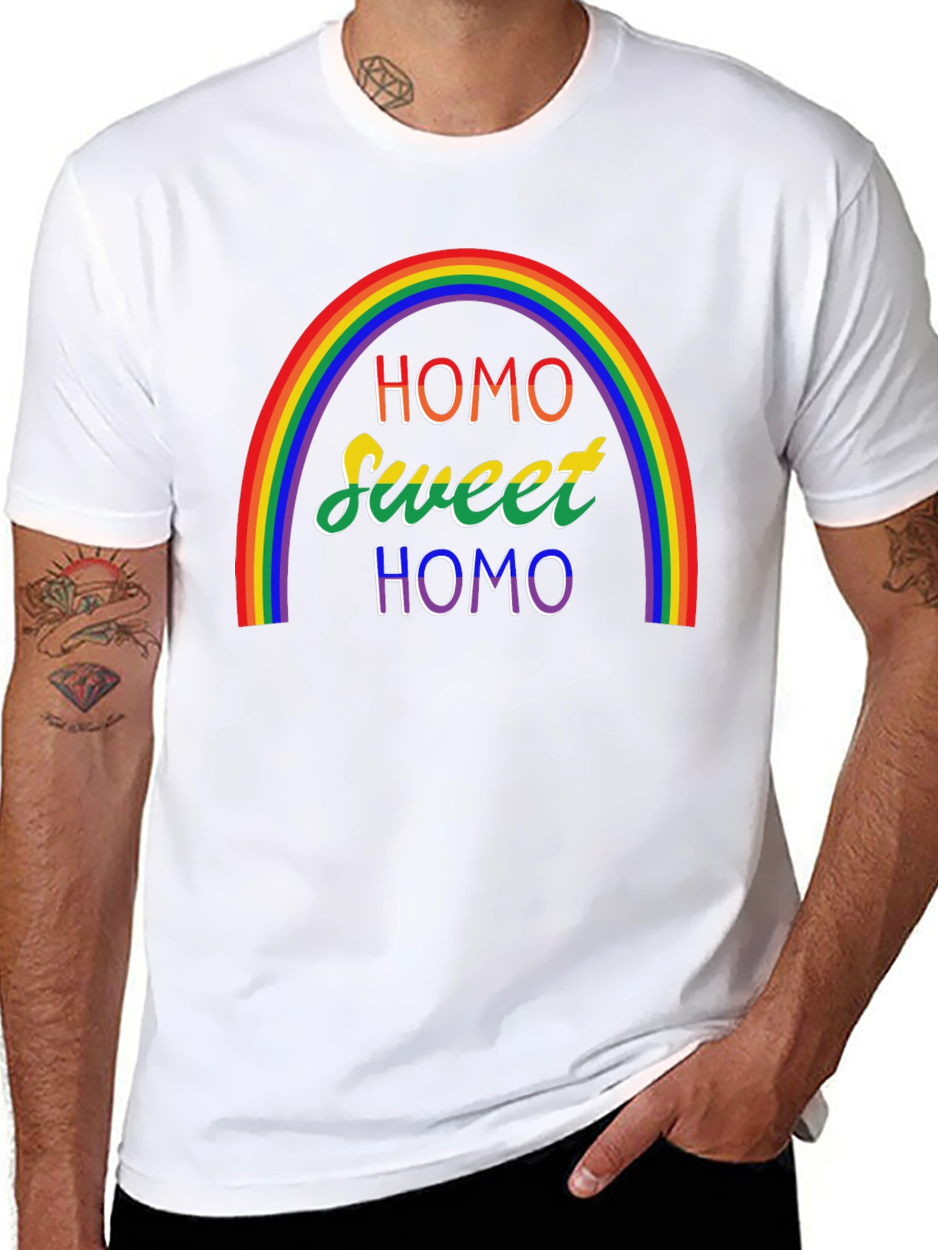 Homo Sweet Homo Pride Rainbow T-Shirt