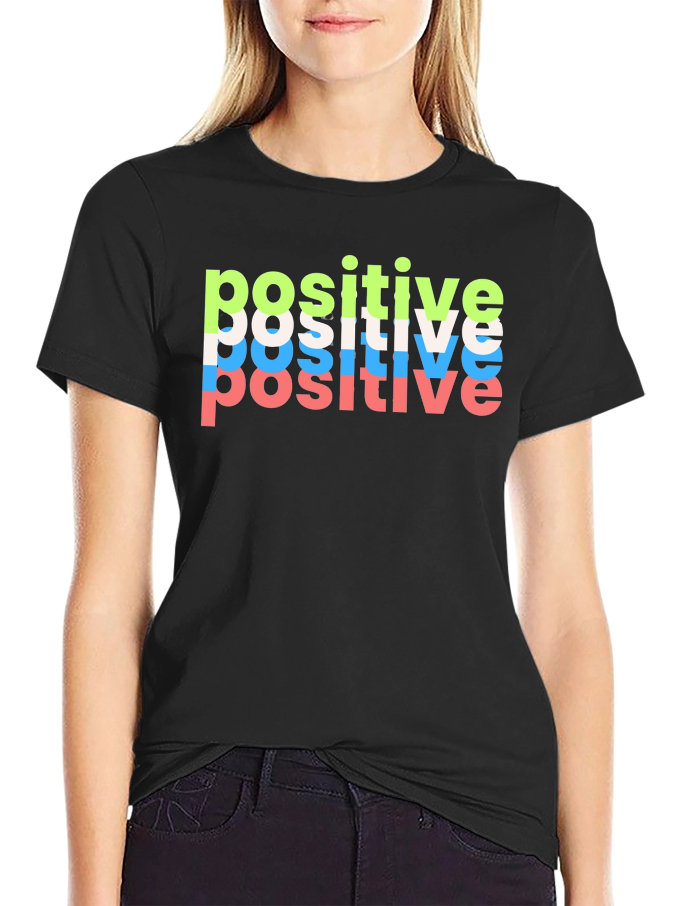 Positive Vibes Black T-Shirt