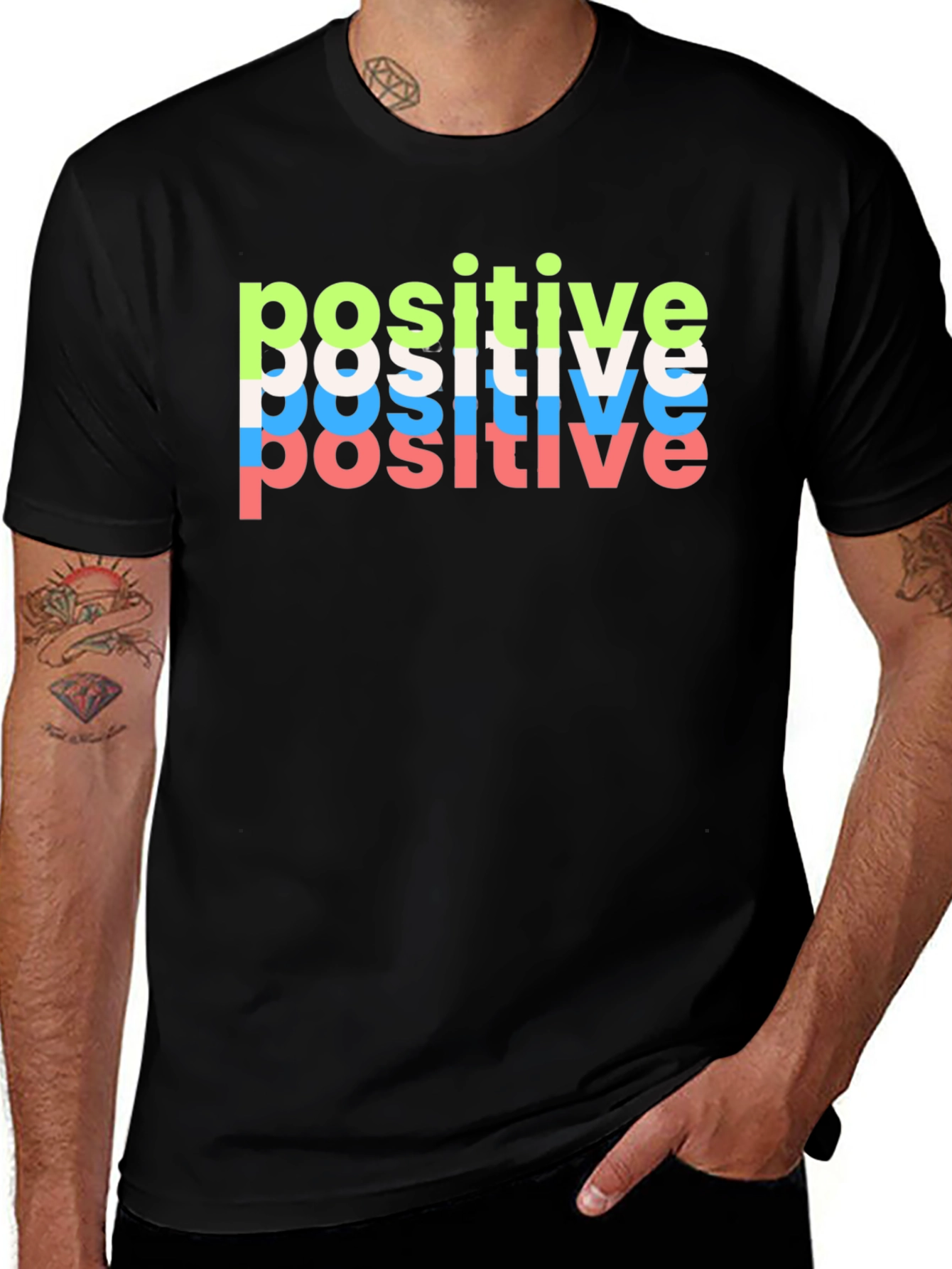 Positive Vibes Black T-Shirt