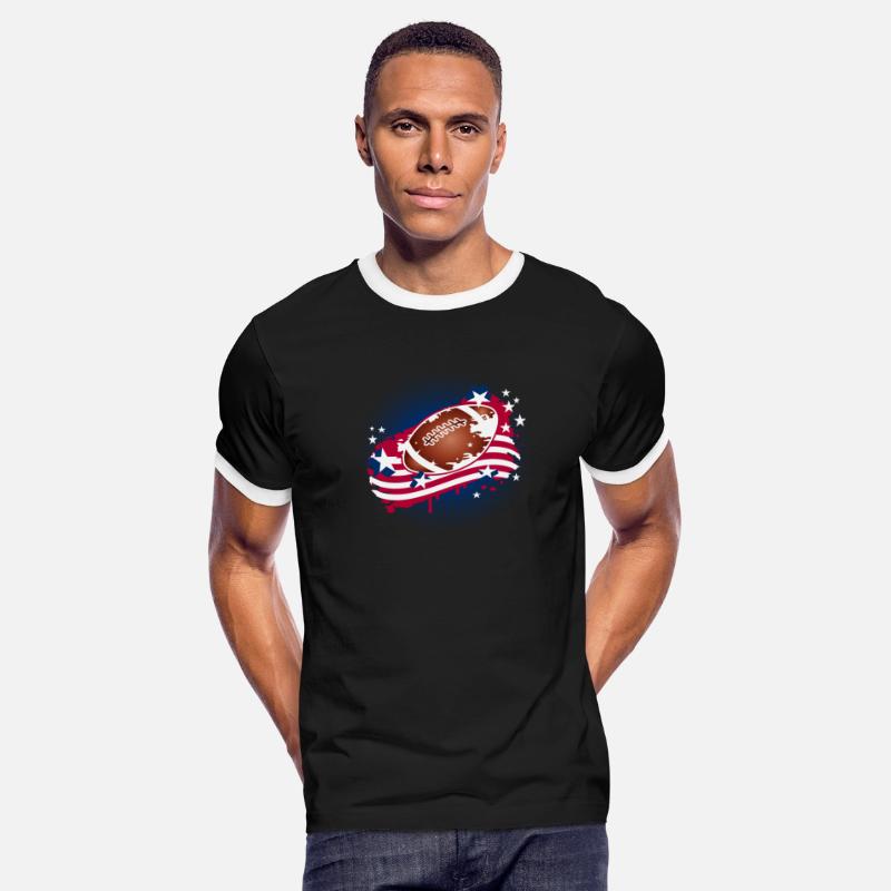 Football graffiti motif with American flag