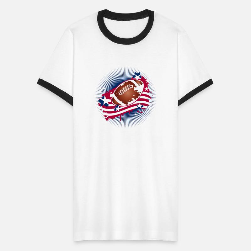 Football graffiti motif with American flag