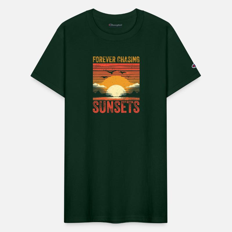 Forever Chasing Sunsets Retro Summer Vacation