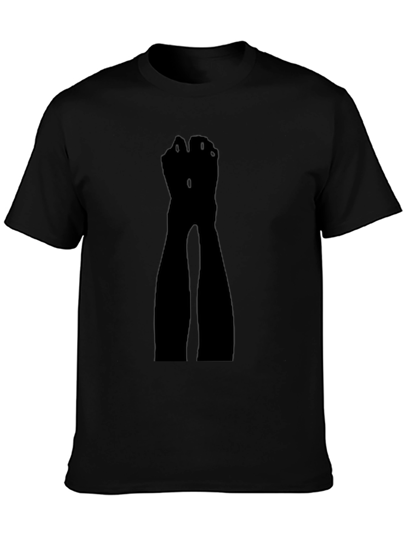 Black Silhouette Leg T-Shirt