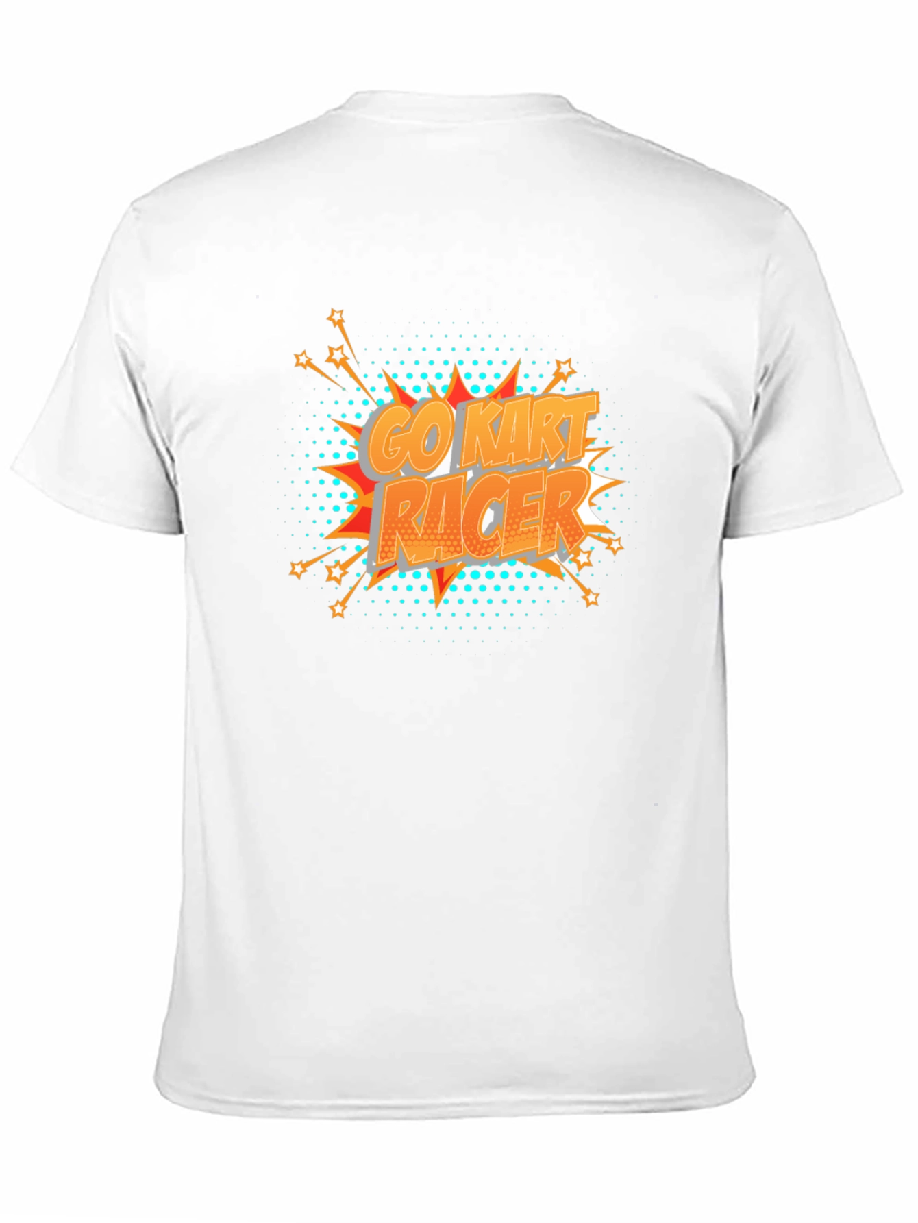 Go Kart Racer Black T-Shirt - Comic Book Style