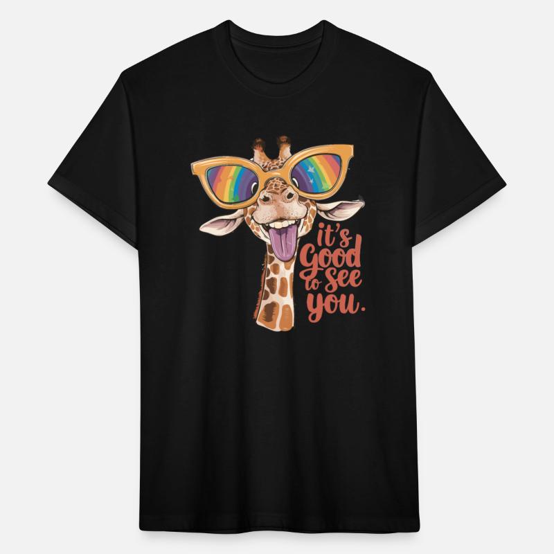 Funky Giraffe With Colorful Sunglasses Fun Saying