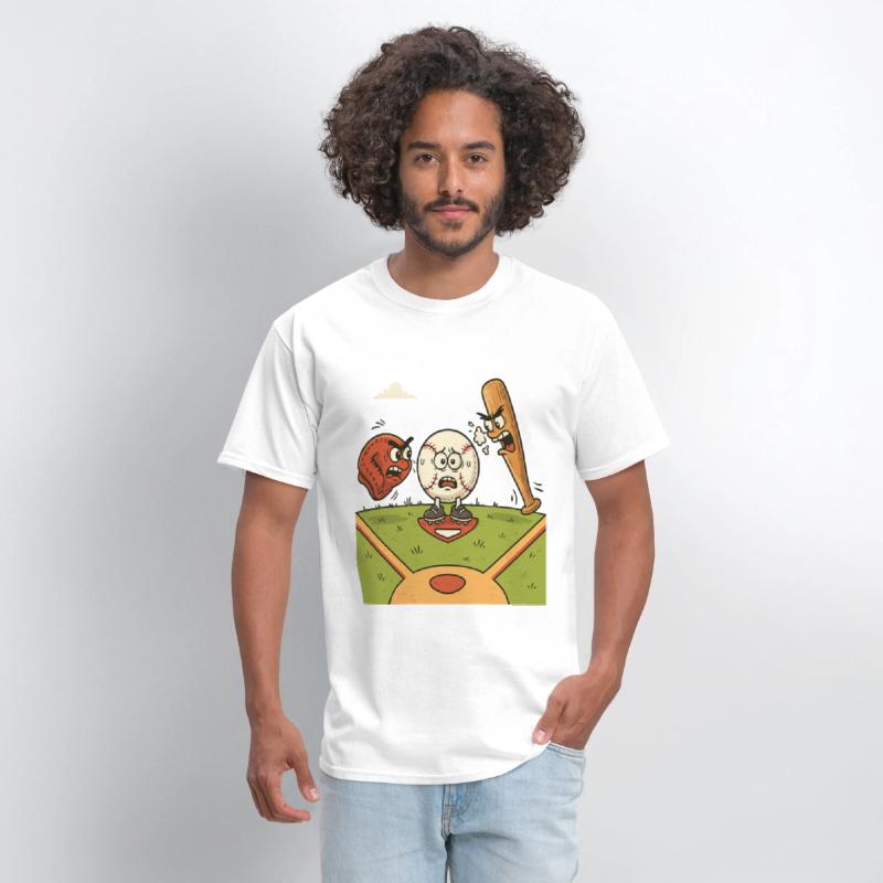 Funny Baseball Cartoon T shirt