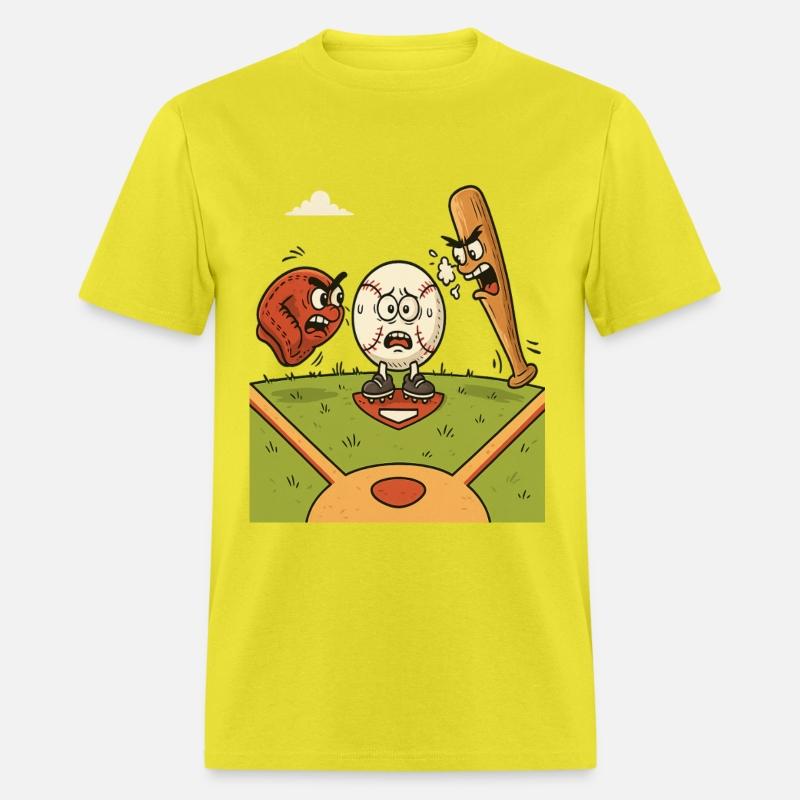 Funny Baseball Cartoon T shirt