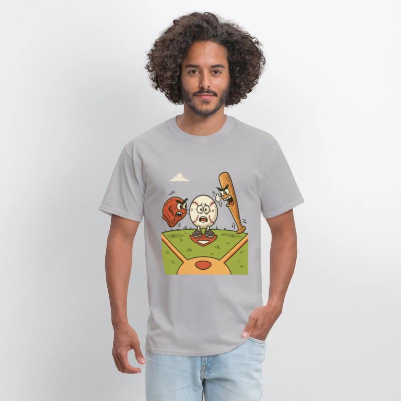 Funny Baseball Cartoon T shirt
