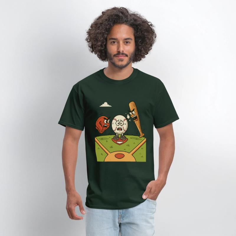 Funny Baseball Cartoon T shirt