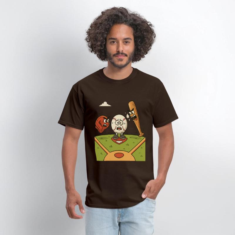 Funny Baseball Cartoon T shirt