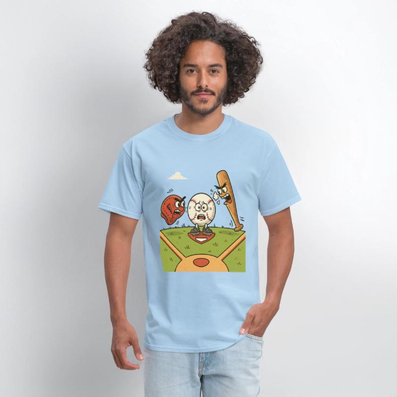 Funny Baseball Cartoon T shirt