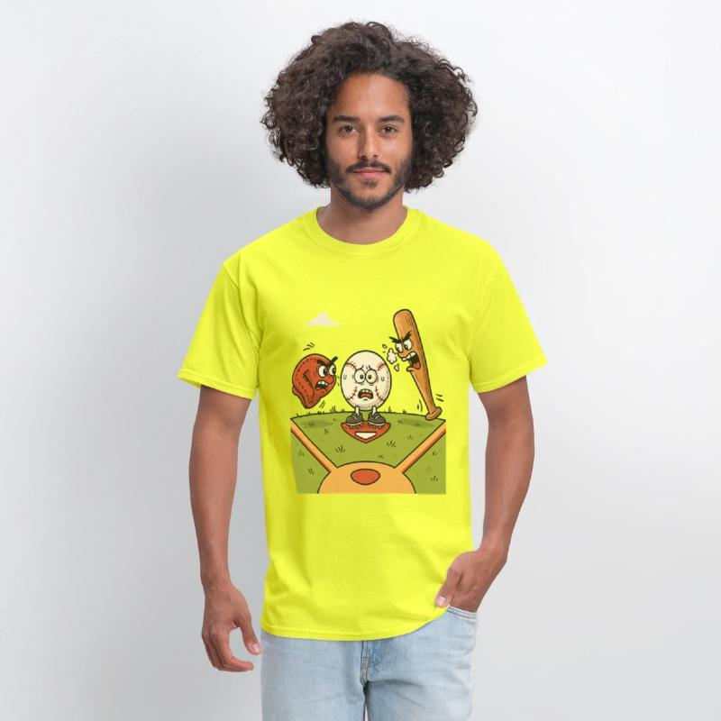 Funny Baseball Cartoon T shirt
