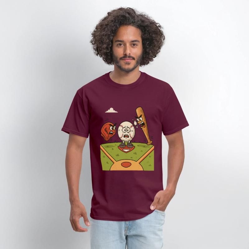 Funny Baseball Cartoon T shirt