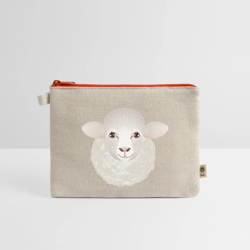 funny sheep with a ball of wool as a body