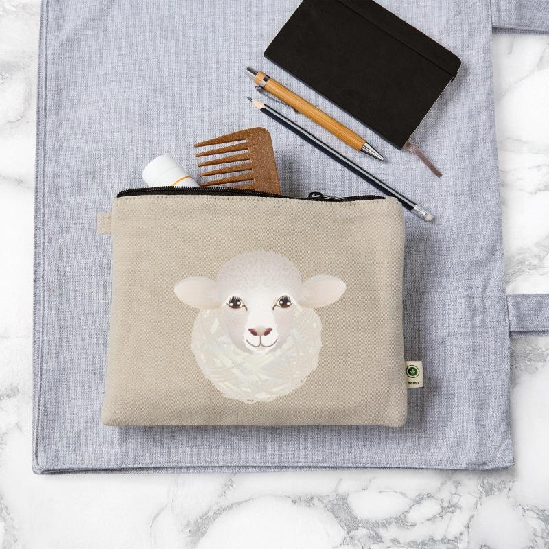 funny sheep with a ball of wool as a body