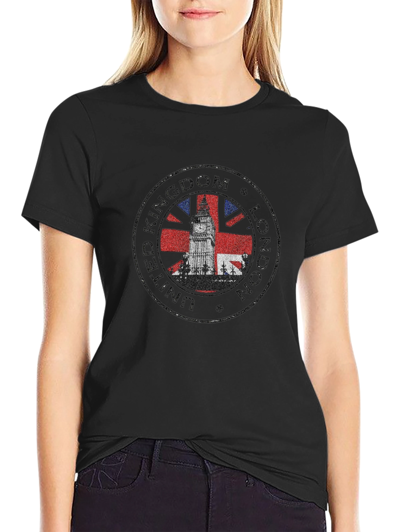 London UK Big Ben T-Shirt - Black