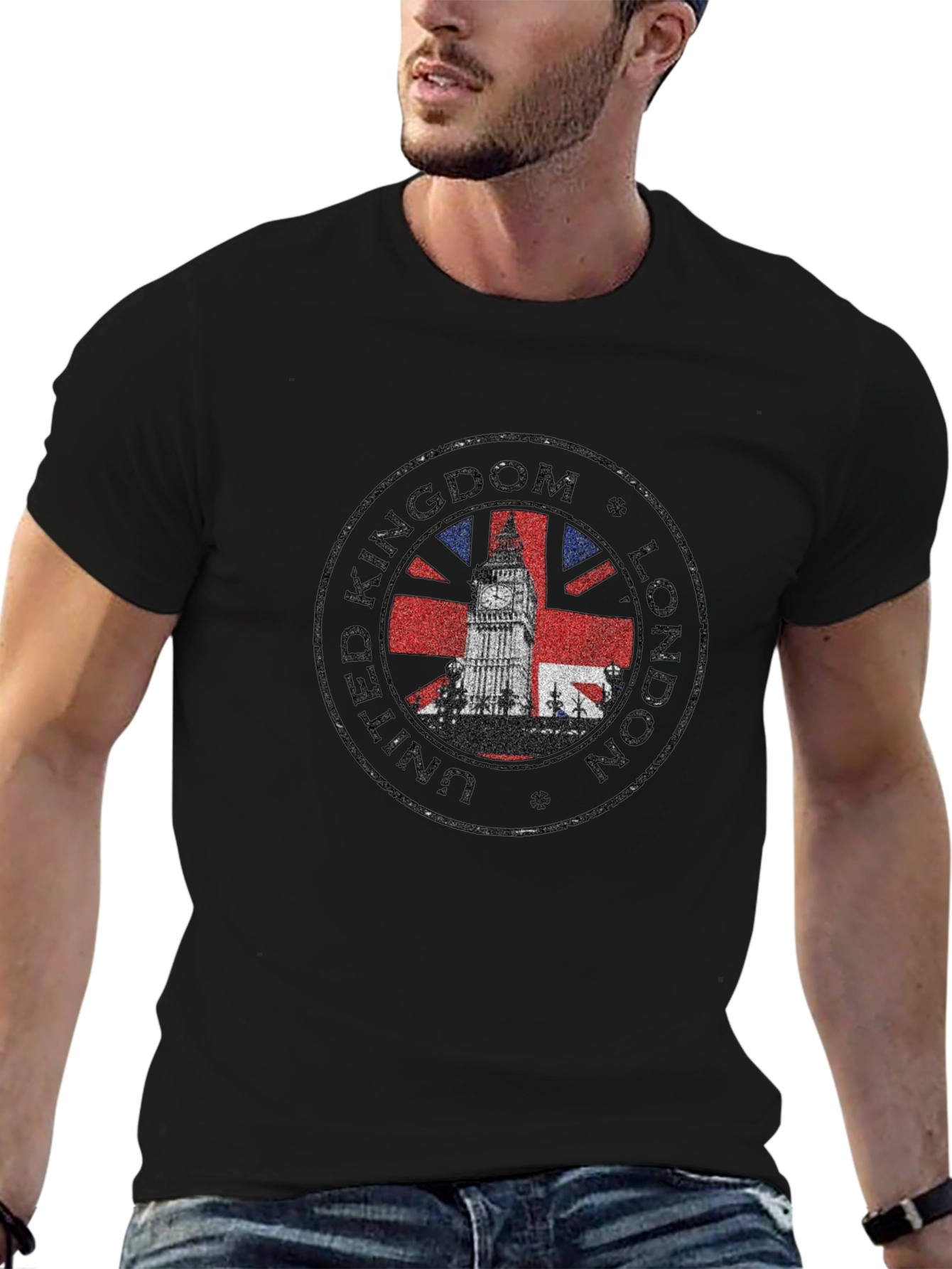 London UK Big Ben T-Shirt - Black